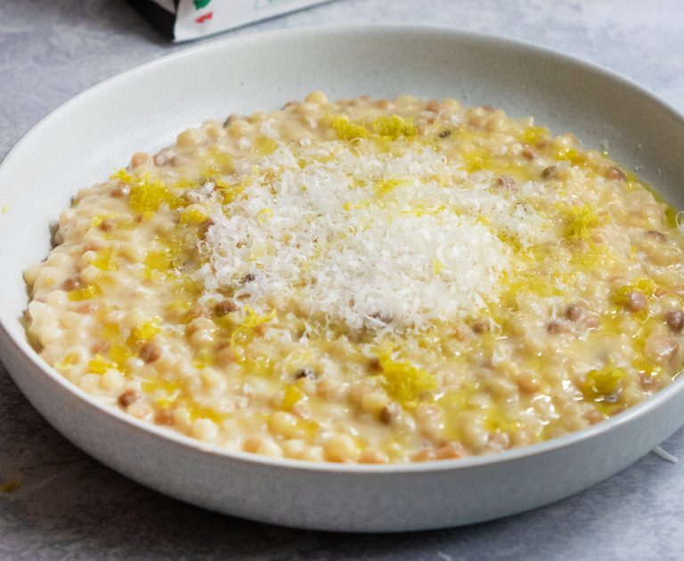 Fregola met citroen-mascarpone